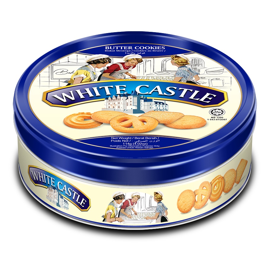 

White Castle Premium Butter Cookies Biskuit Mentega