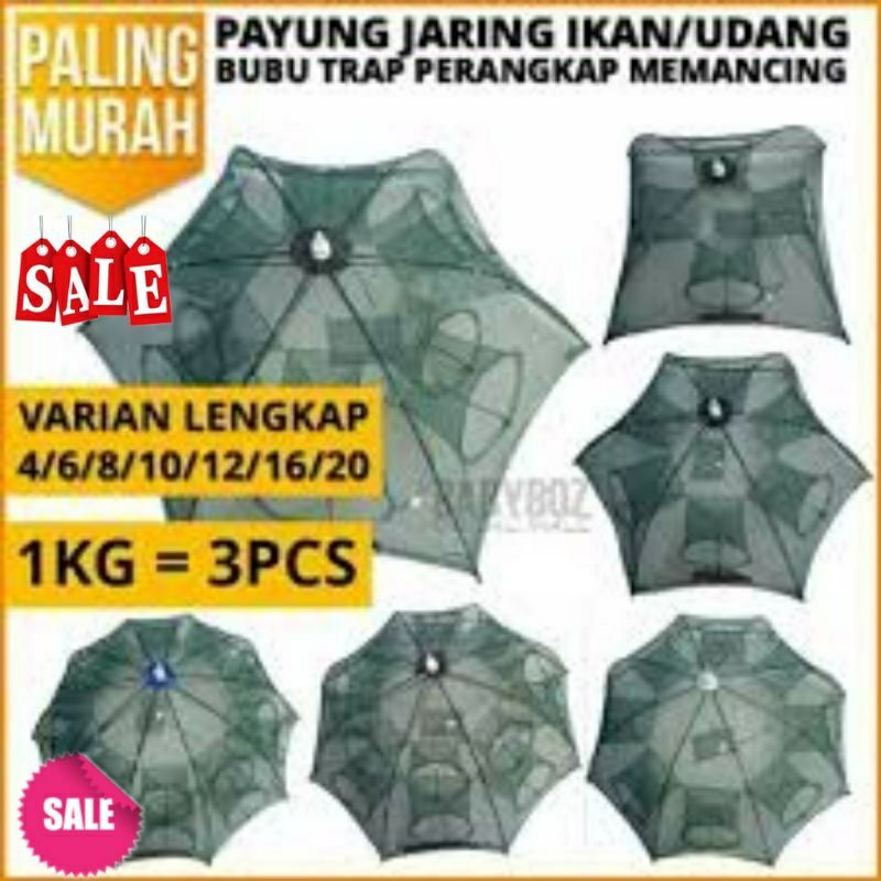 patung jaring ikan bubu wuwu perangkap ikan udang