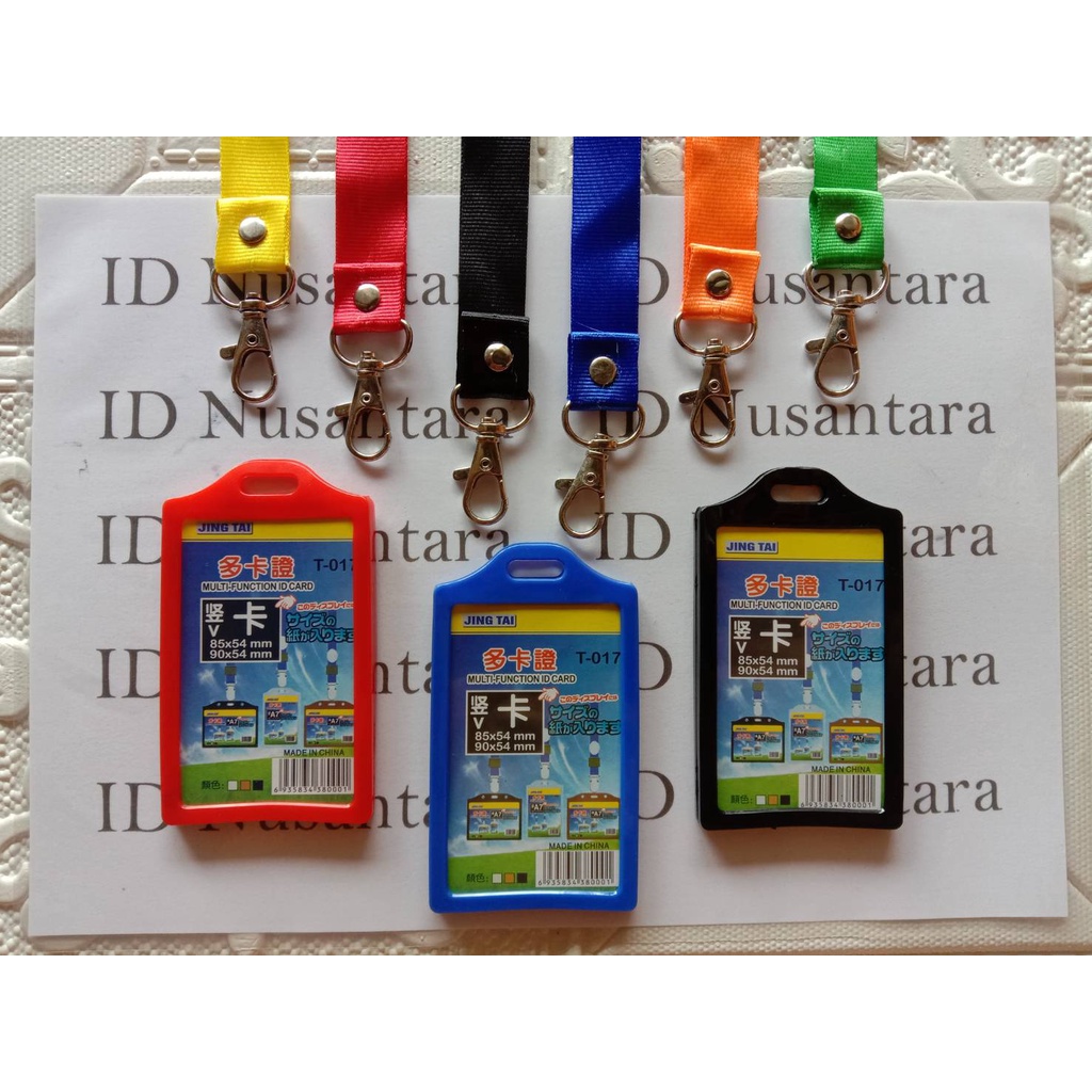 

Paket Tali 2cm Polos/No Stofer + Casing ID Card Karet 2 Sisi T017