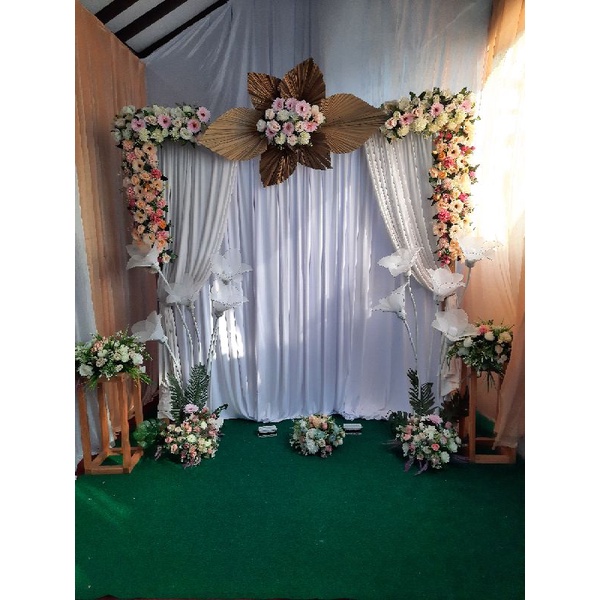 Sewa Backdrop Lamaran / Akad / Pemberkatan Bunga Kelopak