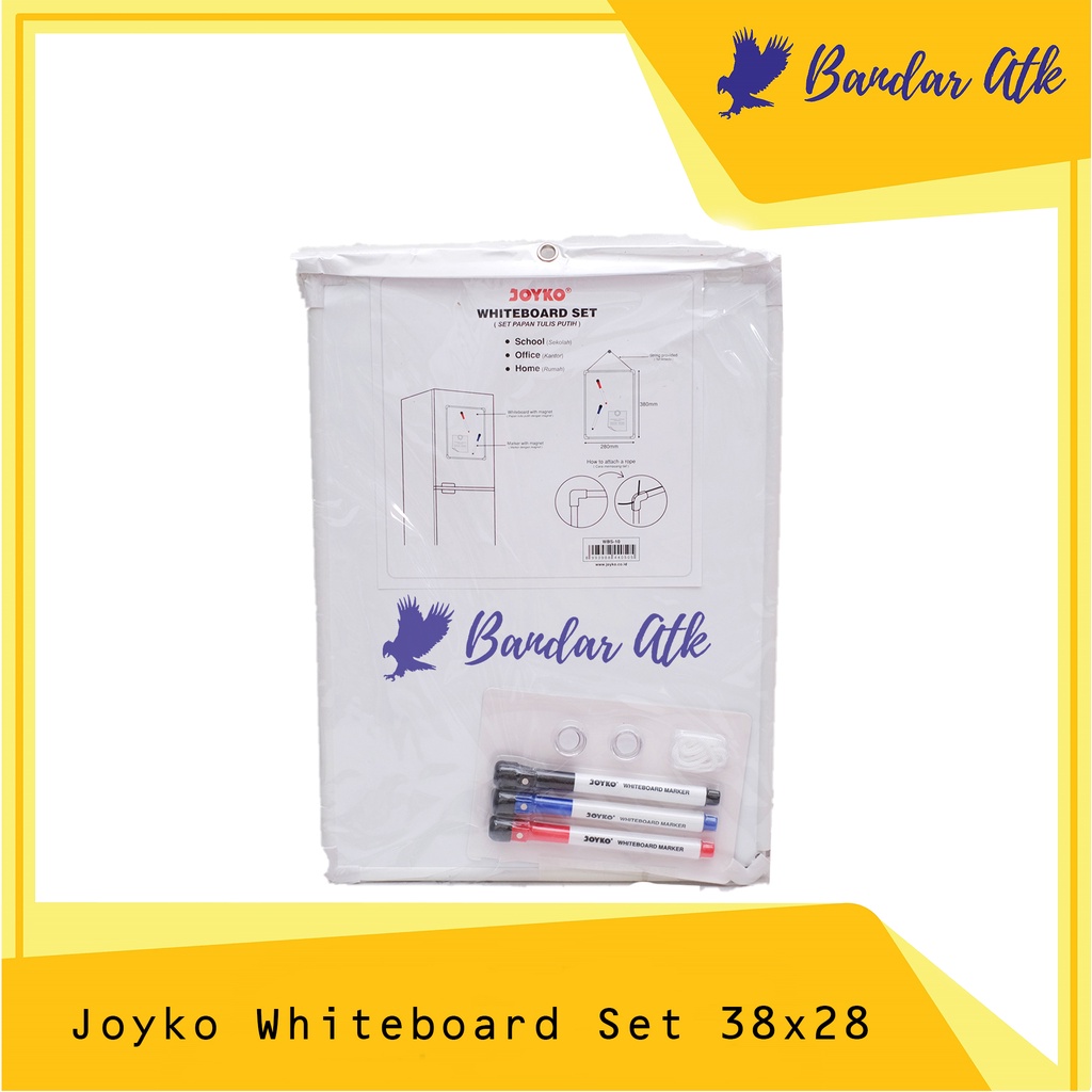 

JOYKO Magnetic Whiteboard Papan Tulis Putih WBS 10 Uk 38x28cm [1 SET]