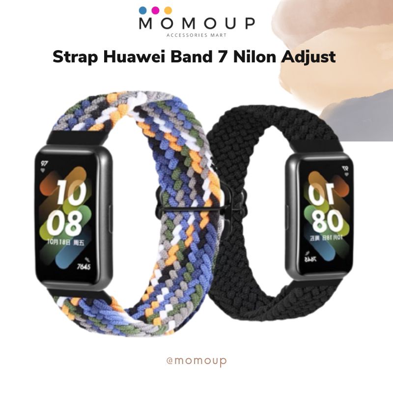 Strap Huawei Band 7 Nilon Adjust Tali Jam Pengganti Huawei Band 7 Nilon Adjustable