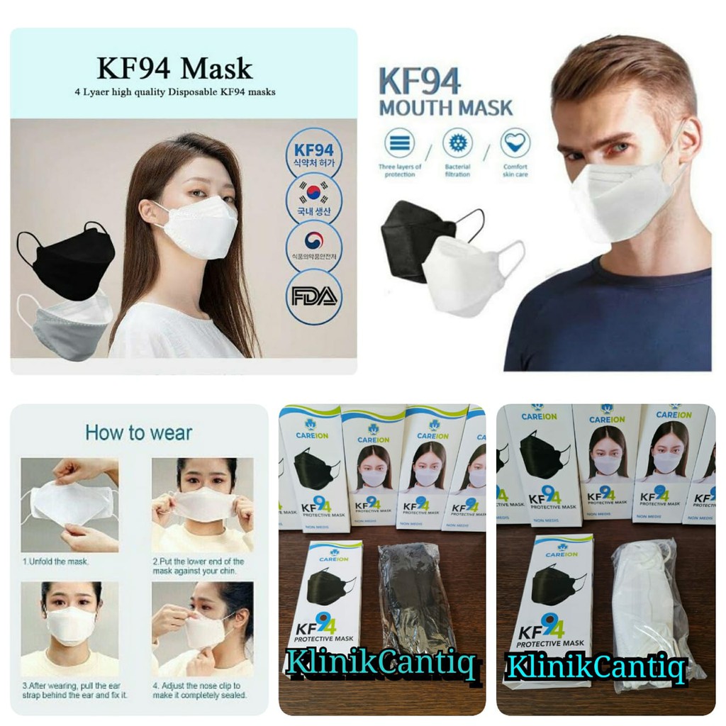 Masker Korea KF 94 Premium 4ply KF94 3d Mask Protection (Isi 10 Pcs)