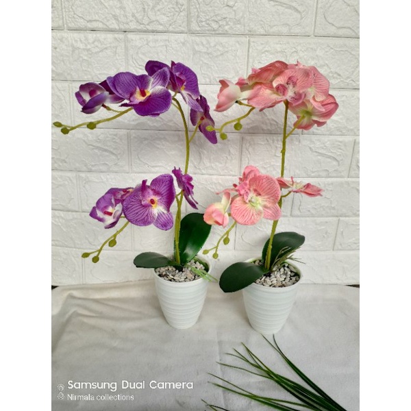 bunga hias/bunga anggrek/bunga artificial/bunga anggrek palsu/bunga anggrek latek