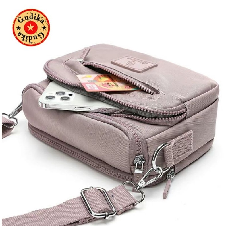 GUDIKA 5212 Original - Tas Selempang Gudika Wanita Anti Air Import - Tas Wanita Branded Ori Korea - Tas Cewek Kekinian Bahan Nylon Waterproof - tas slempang - bag - slingbag - tas mini - gudika bag - tas gudika bag - tas wanita - tas cewek