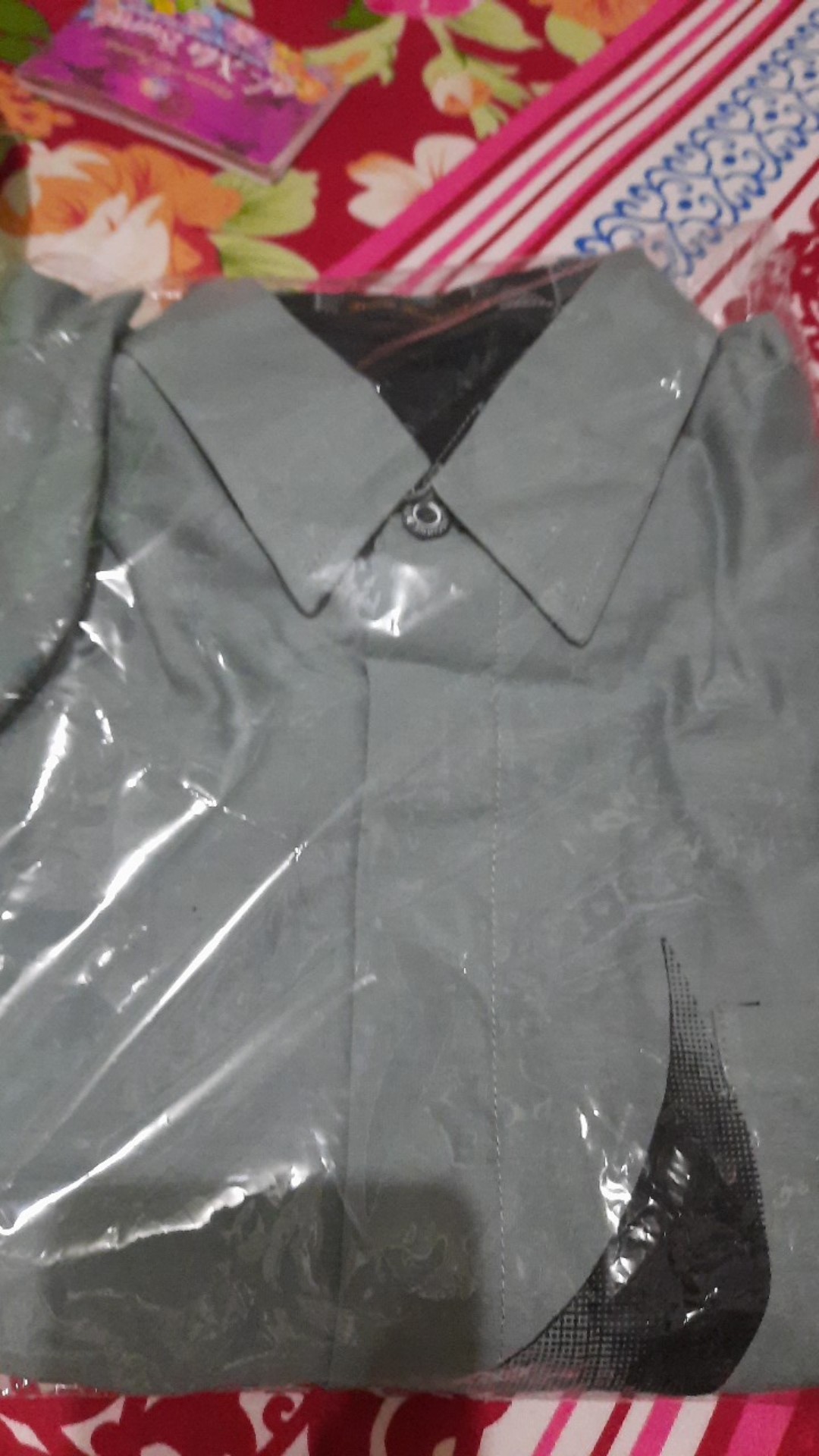 Prabu Panjang Kemeja Batik Pria Reguler Slimfit Katun Printing Hem Baju Seragam Kantor Modern