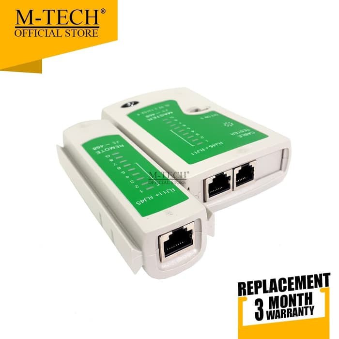 M-Tech Original LAN Tester RJ45 RJ11 Alat Tes Kabel Network