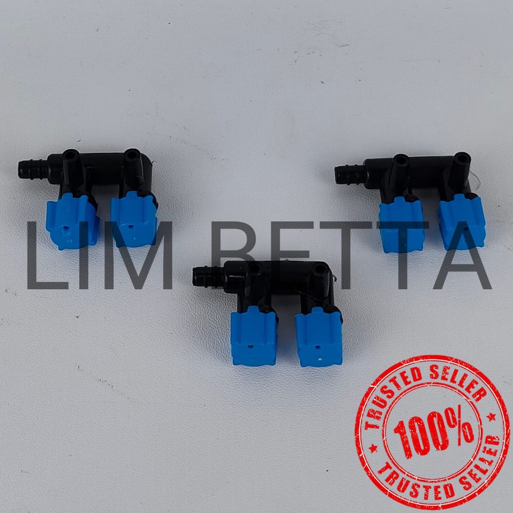 Kran Aerator Aquarium Ikan 2 Lubang / Hydroponik 2