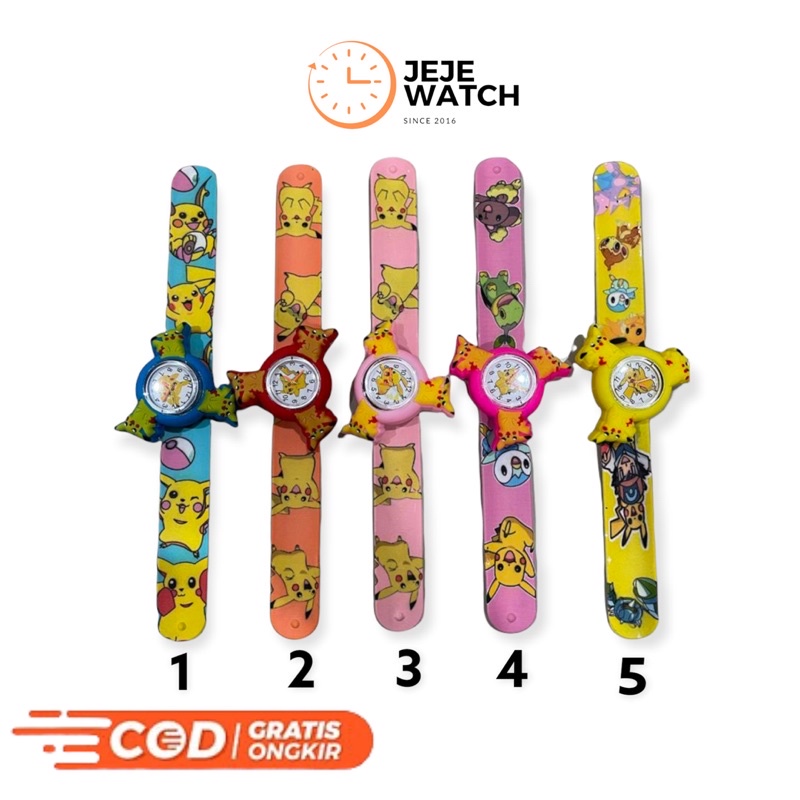 Jam tangan anak ceplok spinner karakter cowok