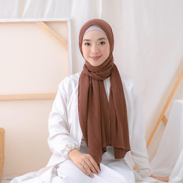 Kerudung Pashmina Plisket Ceruty Babydoll