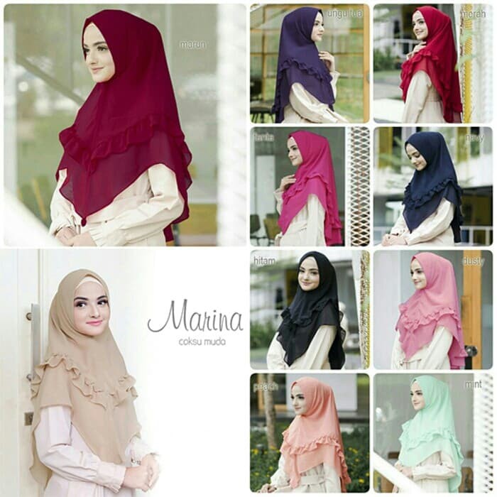 khimar bergo hijab jilbab syari ceruti marina