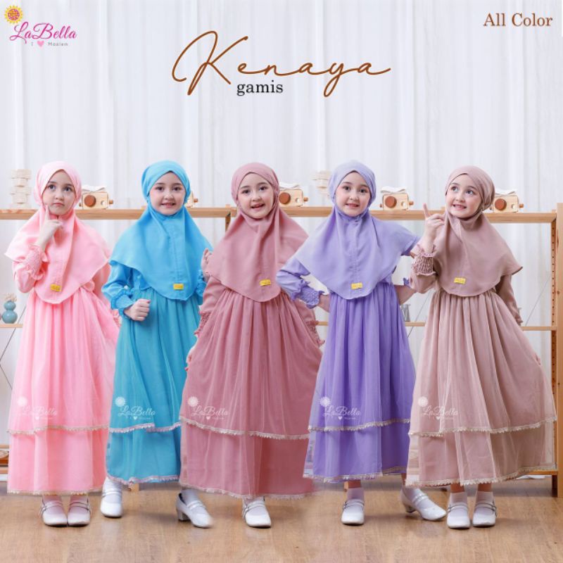 [ KENAYA ] By Labella gamis kenaya baju muslim anak Samarinda baju tutu original Labella baju pesta 