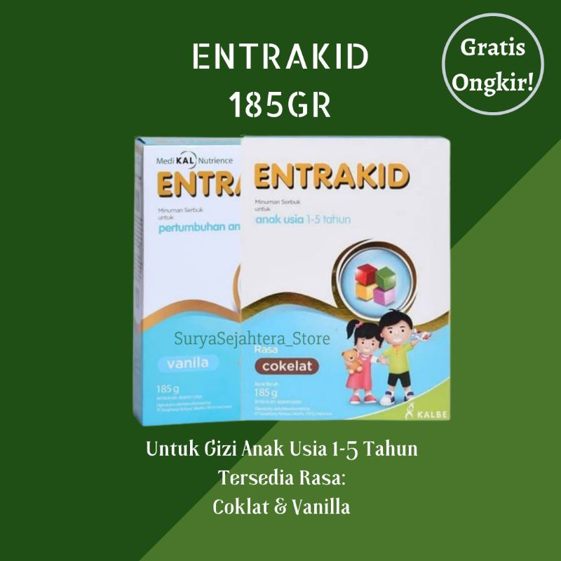 

SUSU DIET ENTRAKID VANILA / COKELAT 185 G (Untuk anak Usia 1-5 Tahun)