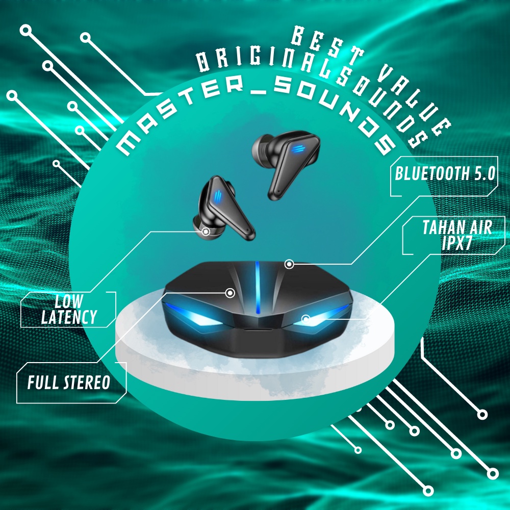 Tws Airbuds Earphone Bluetooth 5.0 Wireless Earbuds Water Proof with Mic Airbuds erpone Erphone Hets