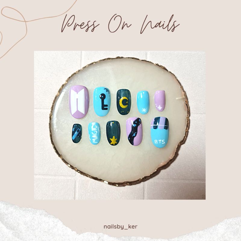 Press On Nails (fake nails) BTS Edition
