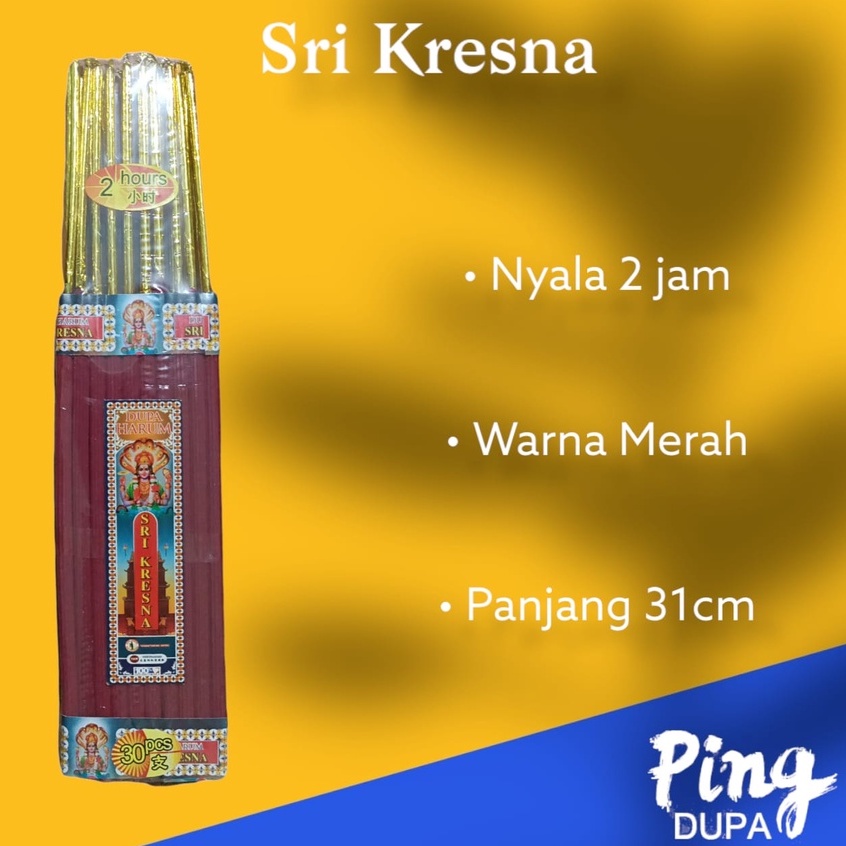 Dupa Hio Misik Sri Kresna Merah Nyala 2 Jam Isi 30 Batang