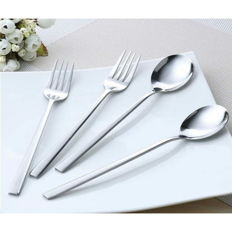 Sendok Garpu Korea / Alat Makan Sujeo Korean Spoon Fork Set Stainless