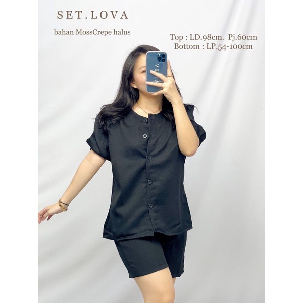 BAJU SET WANITA SETELAN CEWEK LOVA FASHION SANTAI PREMIUM