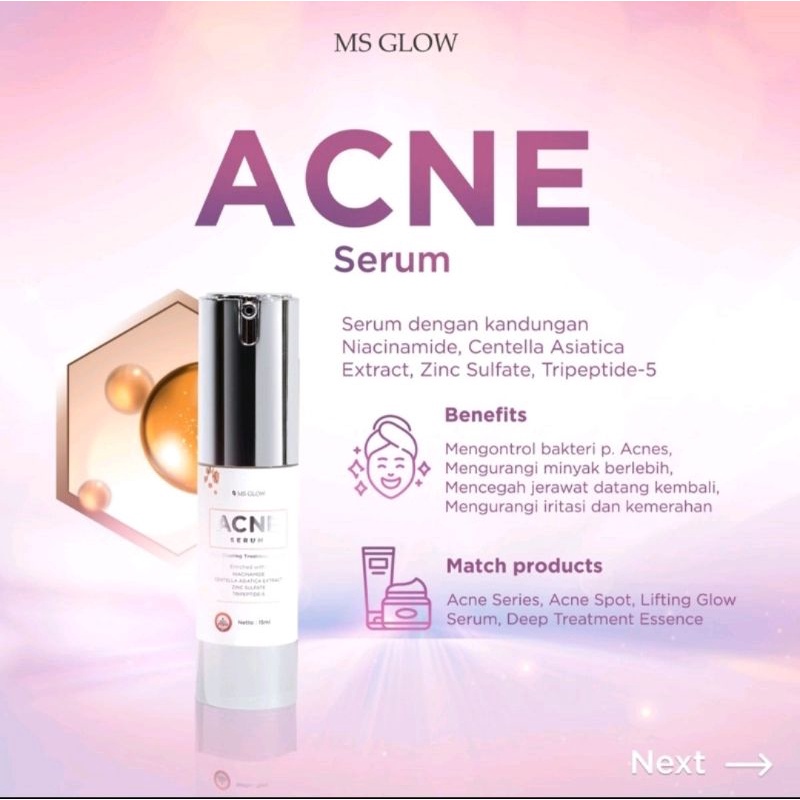 MS GLOW ACNE SERUM/serum jerawat