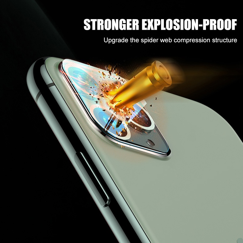 2-1 Pc Tempered Glass Pelindung Lensa Kamera 3d Untuk Iphone 11 12 13 Pro Max Mini 6 6s 7 8 Plus X Xs Max Xr Se 2020