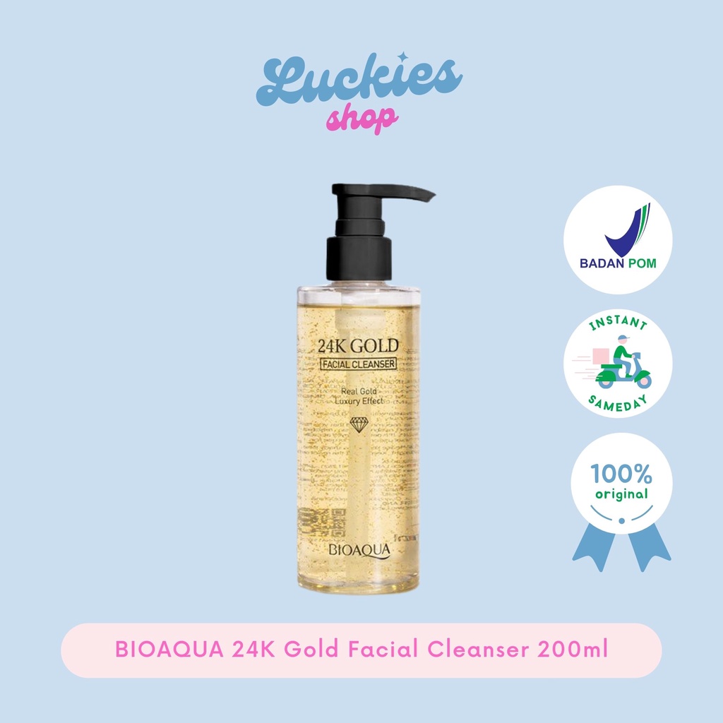 BIOAQUA 24K Gold Skin Care Facial Cleanser Facial Wash Sabun Cuci Muka Wajah 200ml