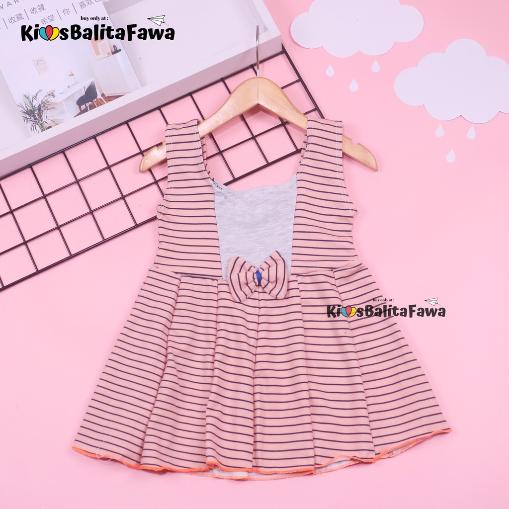 Dress Clairine uk Bayi - 7 Tahun / Baju Anak Perempuan Murah Dres Polos Yukensi Adem Pakaian Murah