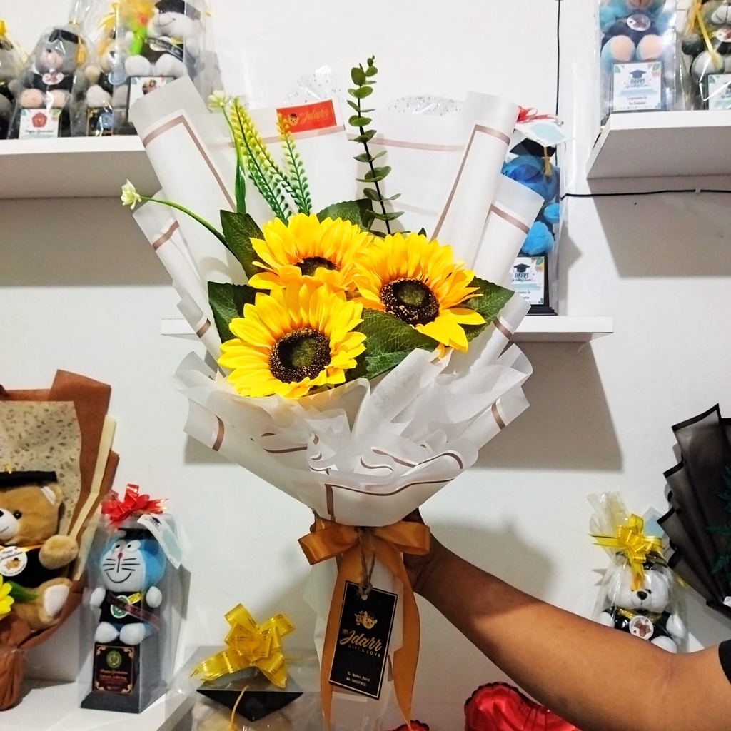 Sunny Bouqet | Buket Bunga Matahari | Buket Artificial Sunflower | Buket Hadiah Wisuda |
