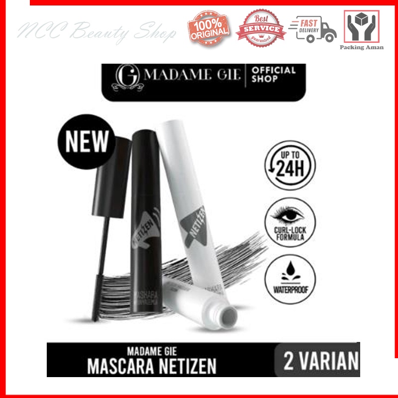 * NCC * Madame Gie Maskara +62 Netizen Mascara Black Clear Bening - Netto 5 gr