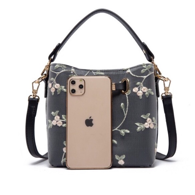 Tas Selempang Jimshoney Claryn Bag Jims Honey Original - Tas Fashion Slingbag 2in1 Tas Unik Floral