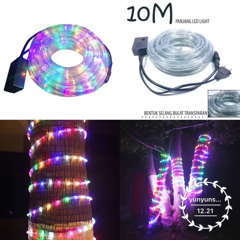 super lampu natal RBW 10 meter / Lampu selang LED 10M warna warni out door dan in door tahan air