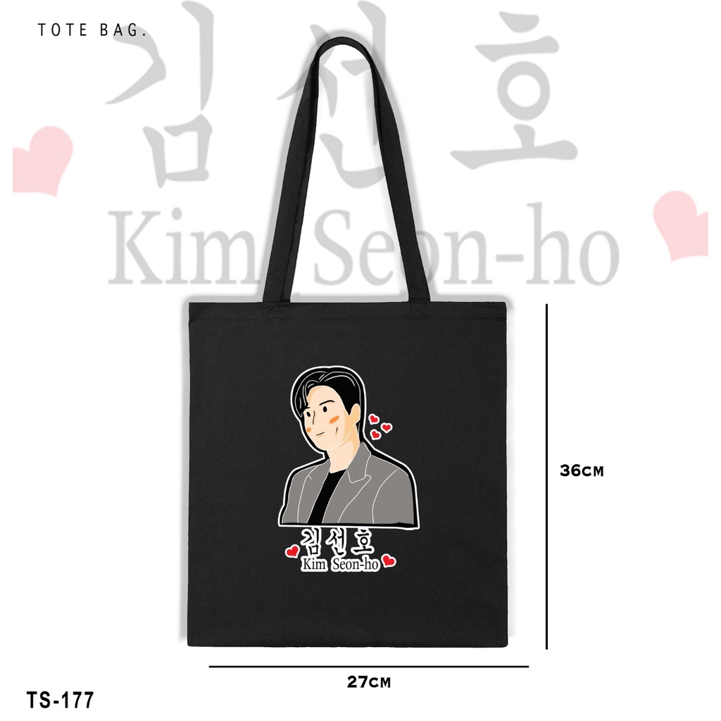 TOTE BAG WANITA GAMBAR K-DRAMA SEON HO / CUSTOM GAMBAR / TAS KANVAS