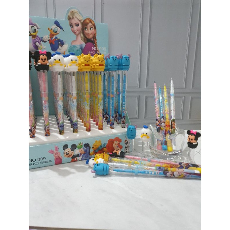 (4pcs) pensil lantu/lantu bensia/pensil cabut lucu/pensil bongkar pasang-Tsum-Tsum