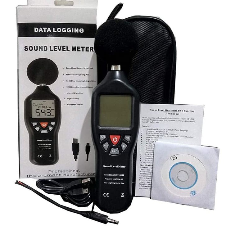 Sound Level Meter Data Logger USB Alat Ukur Suara Data Logger