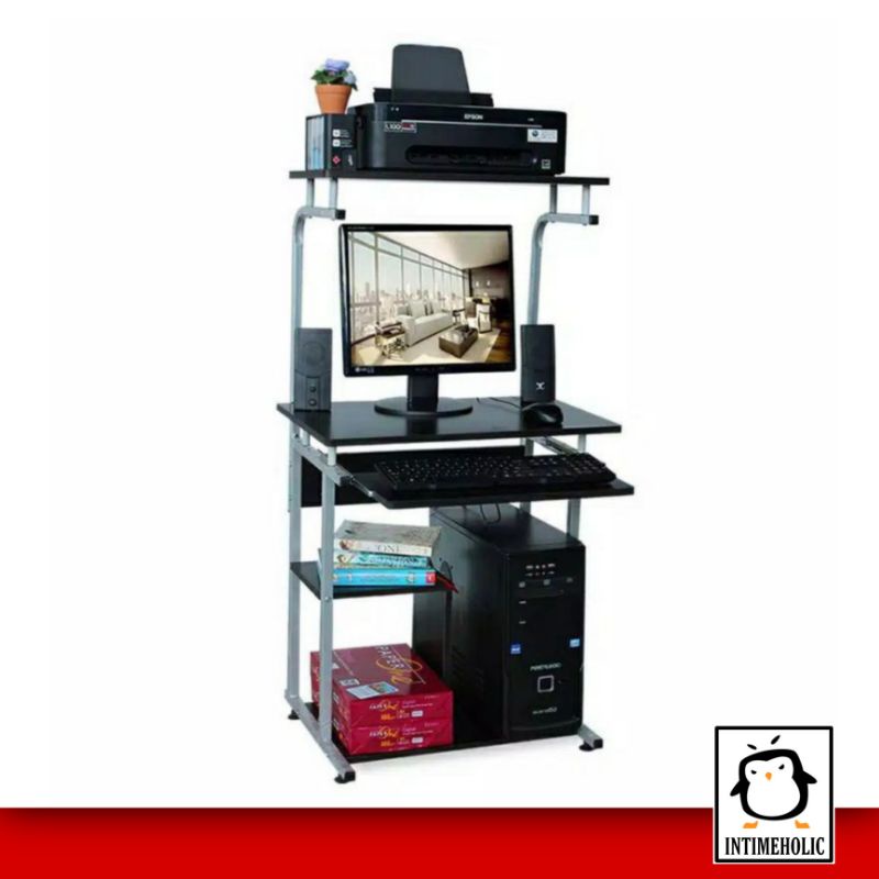 MEJA KOMPUTER BESI TINGKAT MEJA BELAJAR MEJA LAPTOP