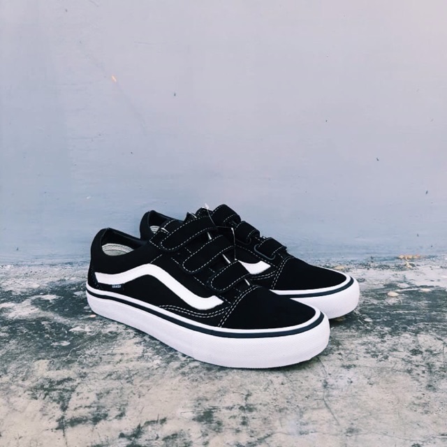 Vans Velcro Pro Black White