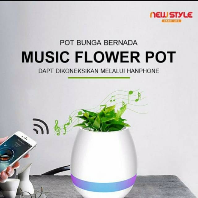 SPEAKER UNIK SMART MUSIC FLOWER POT SPEAKEŔ UNIK DAUN BISA JADI ALAT MUSIC