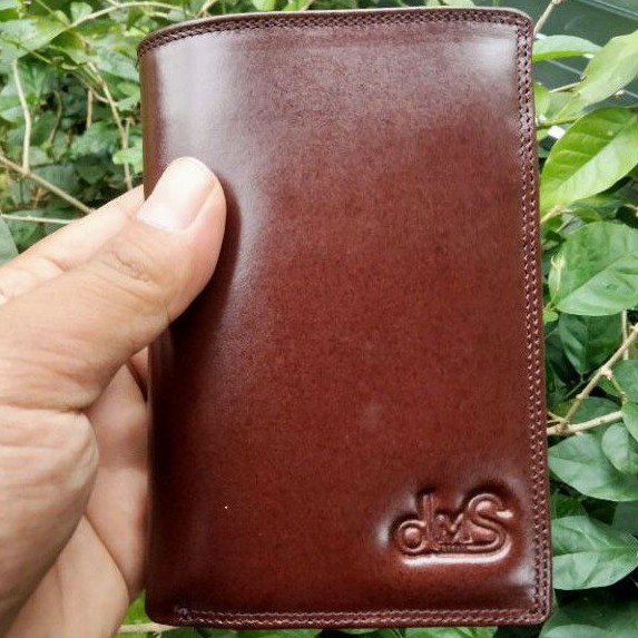 Dompet Kulit Pria berdiri 16 slot tempat kartu (dms)