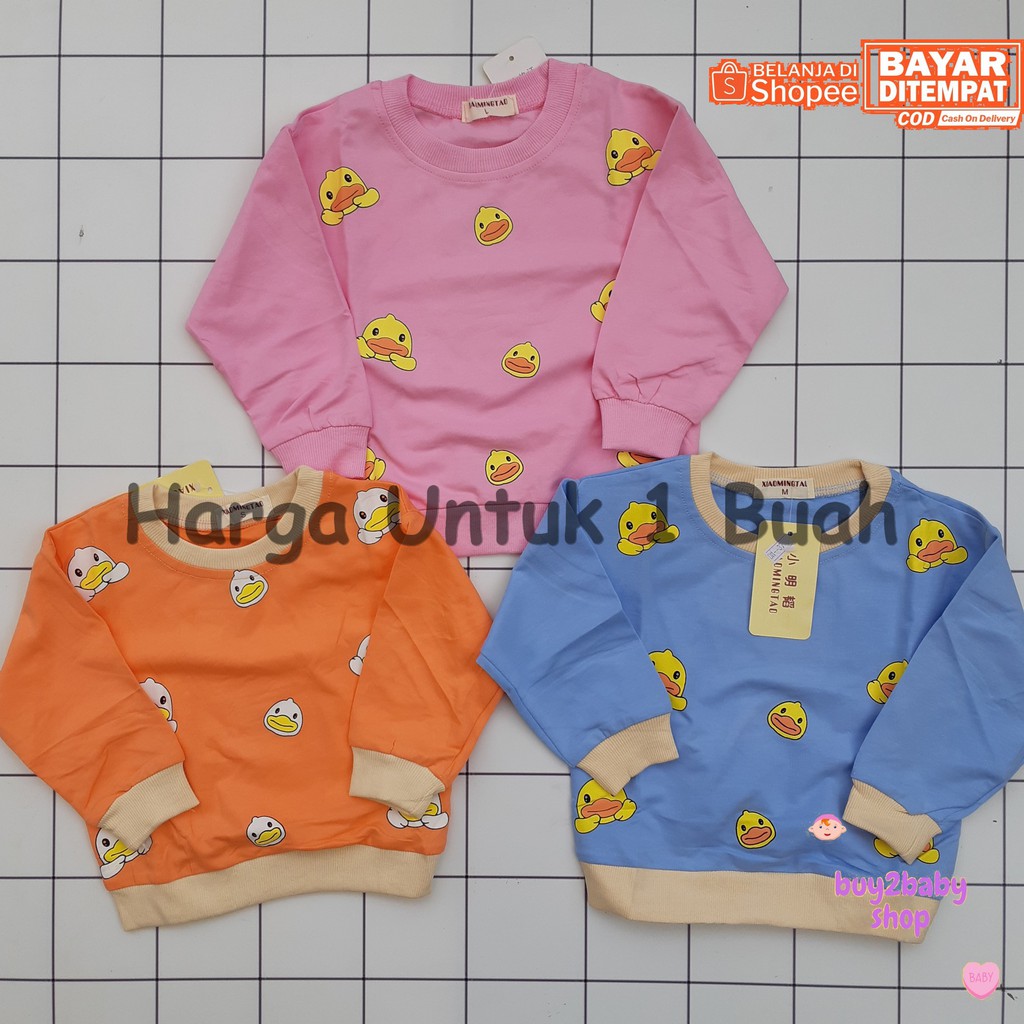 Sweater Kaos Bahan Premium Sangat Halus dan Lembut Duck Series 6 bulan s.d 3 Tahun 1 PCS