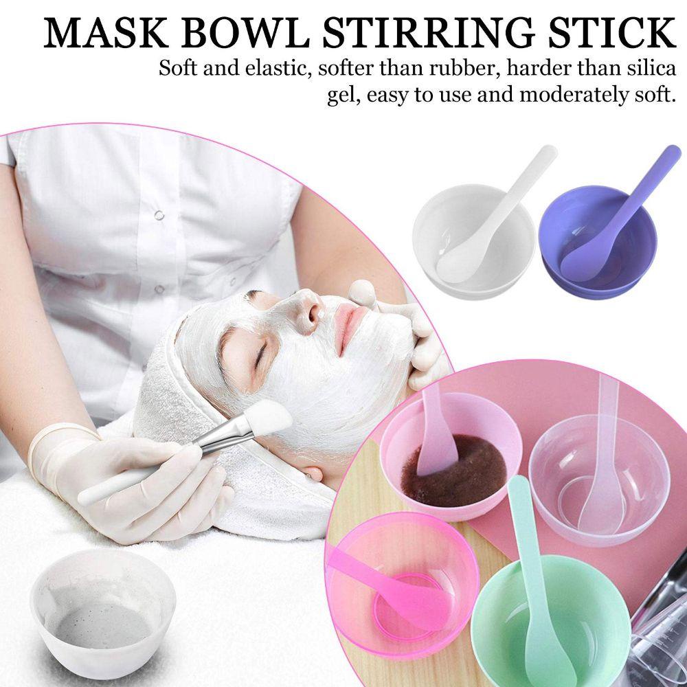 Agustinina Masker Wajah Mixing Bowl Set Wanita 5warna SPA Perlengkapan Kecantikan Masker Spatula DIY Masker Mask Bowl Brushes