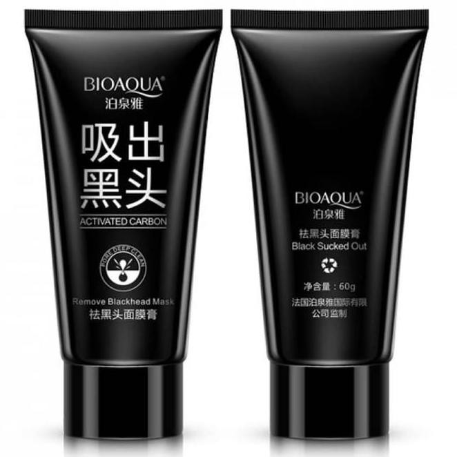 Q5UM MASKER BIOAQUA BLACK CREAM ACNE PULLING MASK LUMPUR WAJAH MUKA VD7M