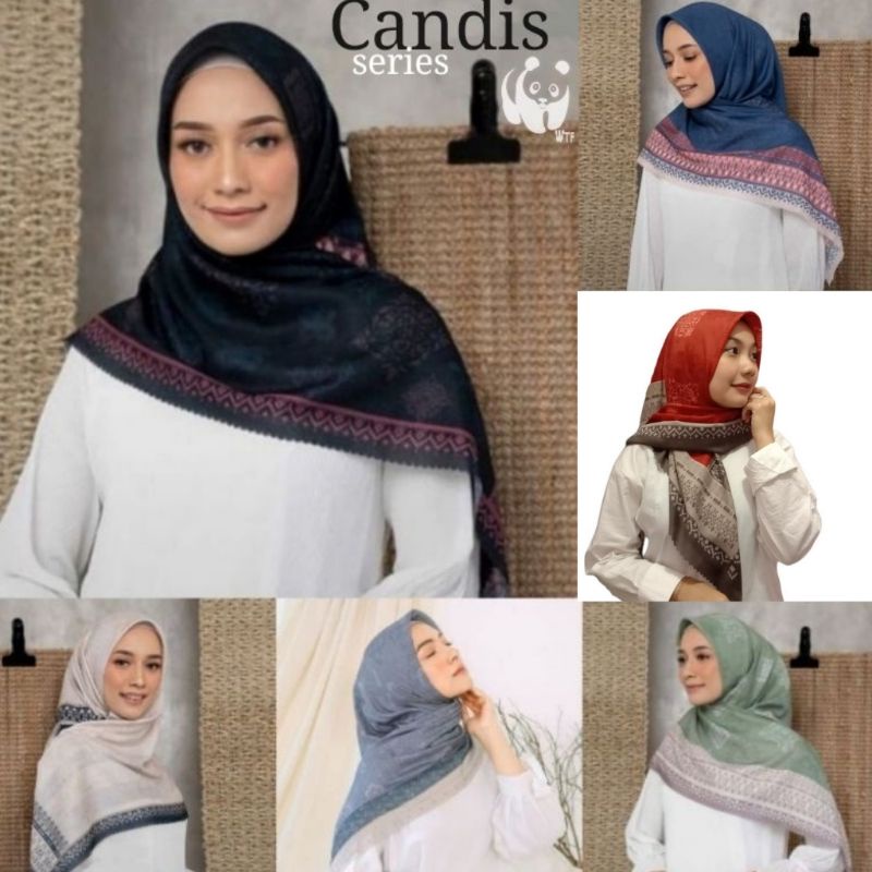 HIJAB SEGI EMPAT VOAL MOTIF LASERCUT PREMIUM TERBARU BEST SELLER | CANDIS series | COD