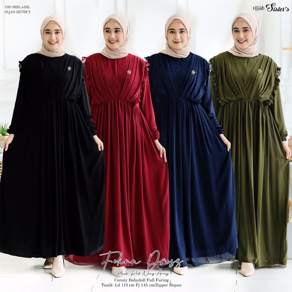 FELINA DRESS GAMIS ORI BY HIJAB SISTERS