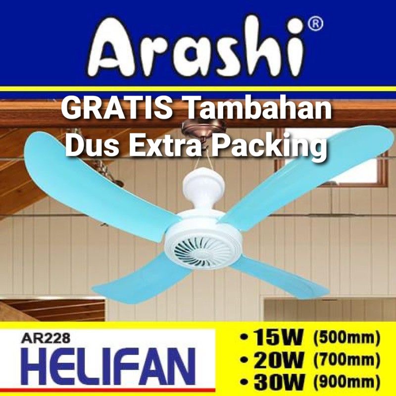 Kipas Angin Gantung / Helifan Arashi 4 Daun Kipas