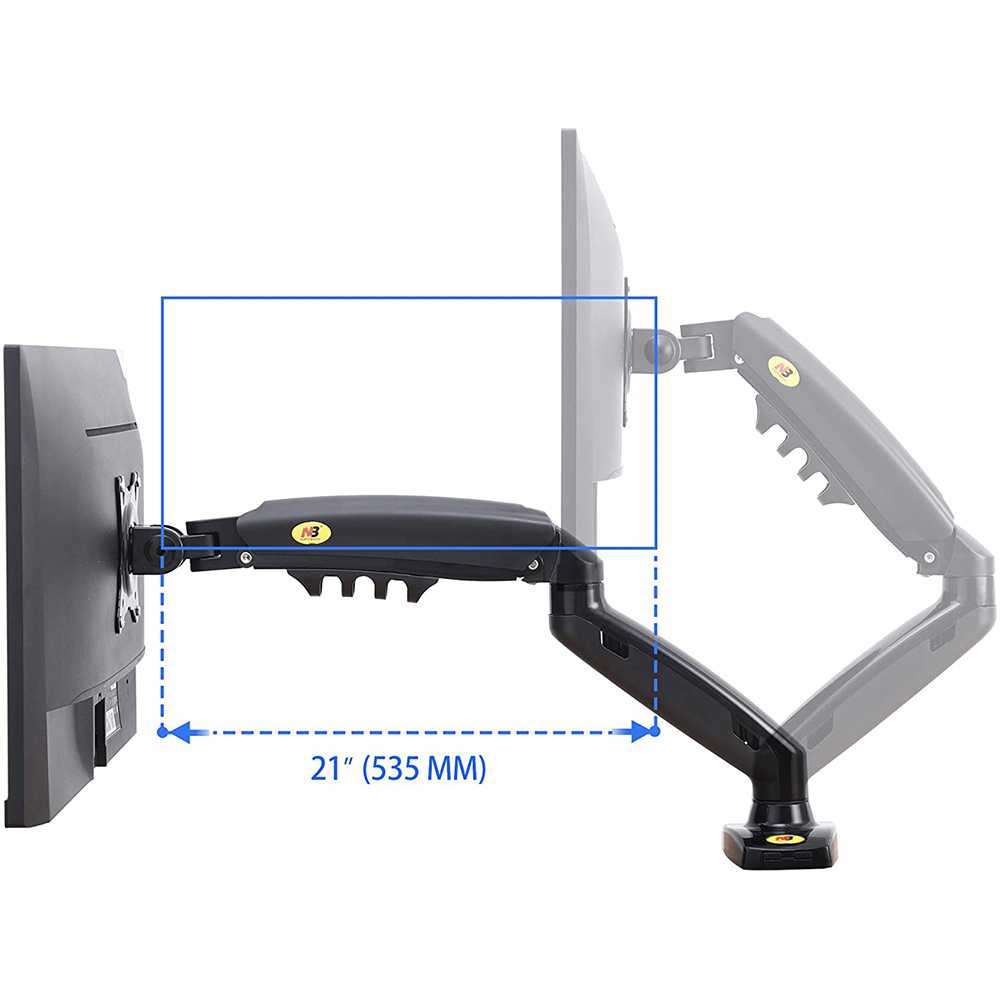 IDN TECH - NORTH BAYOU Universal Monitor Arm Bracket 2-9KG 17-30 Inch - NB-F80