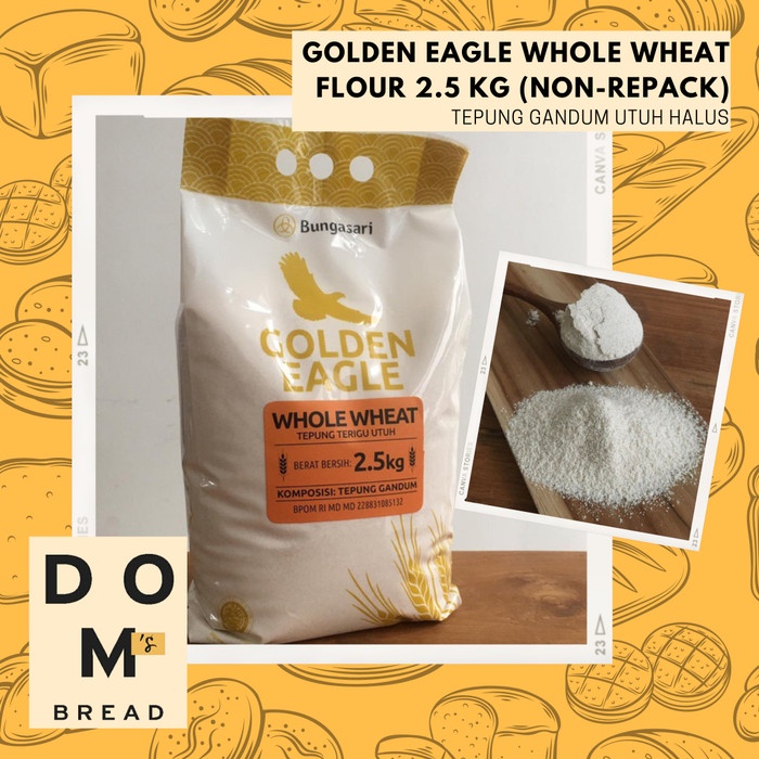 

✨COD✨ Golden Eagle Tepung Gandum Halus (Whole Wheat) - 2.5 KG