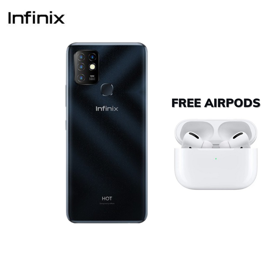 Hp Infinix Hot 10 4/128GB 16Mp New Free Airpods Original