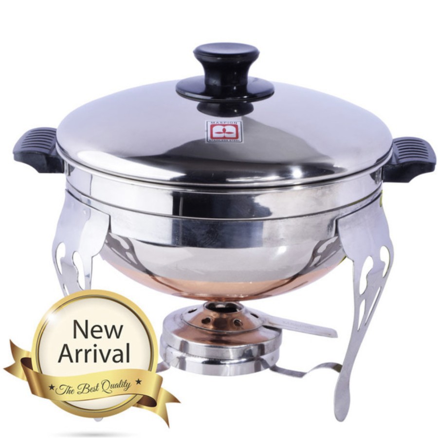 Maspion DEEP SOUP BOWL Panci Prasmanan Set Bulat PENGHANGAT PEMANAS SOP Menghangatkan Wadah Saji