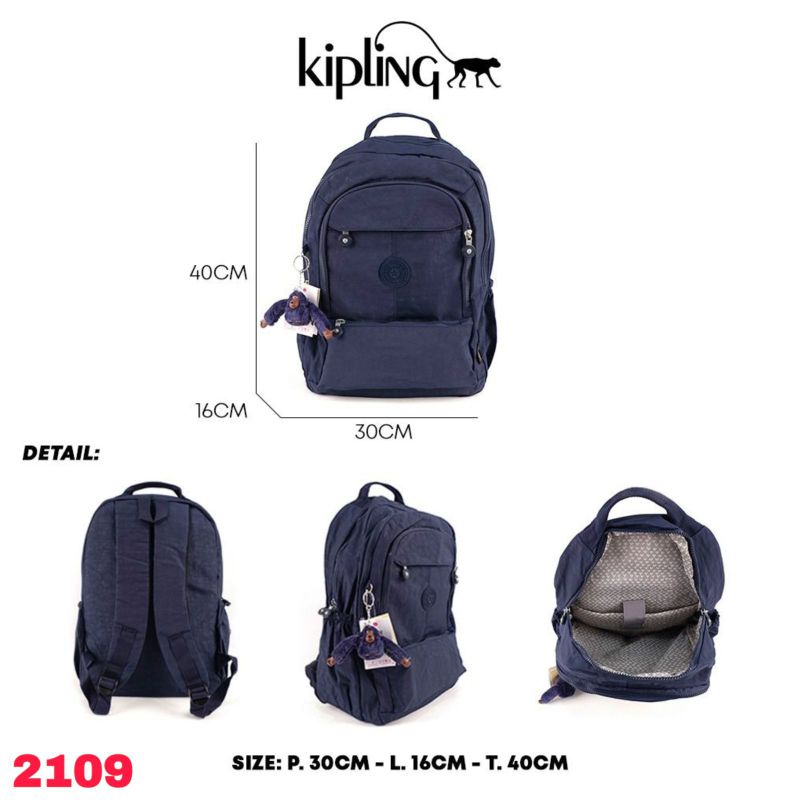 Backpack ransel large kipling tas sekolah kerja tas laptop import