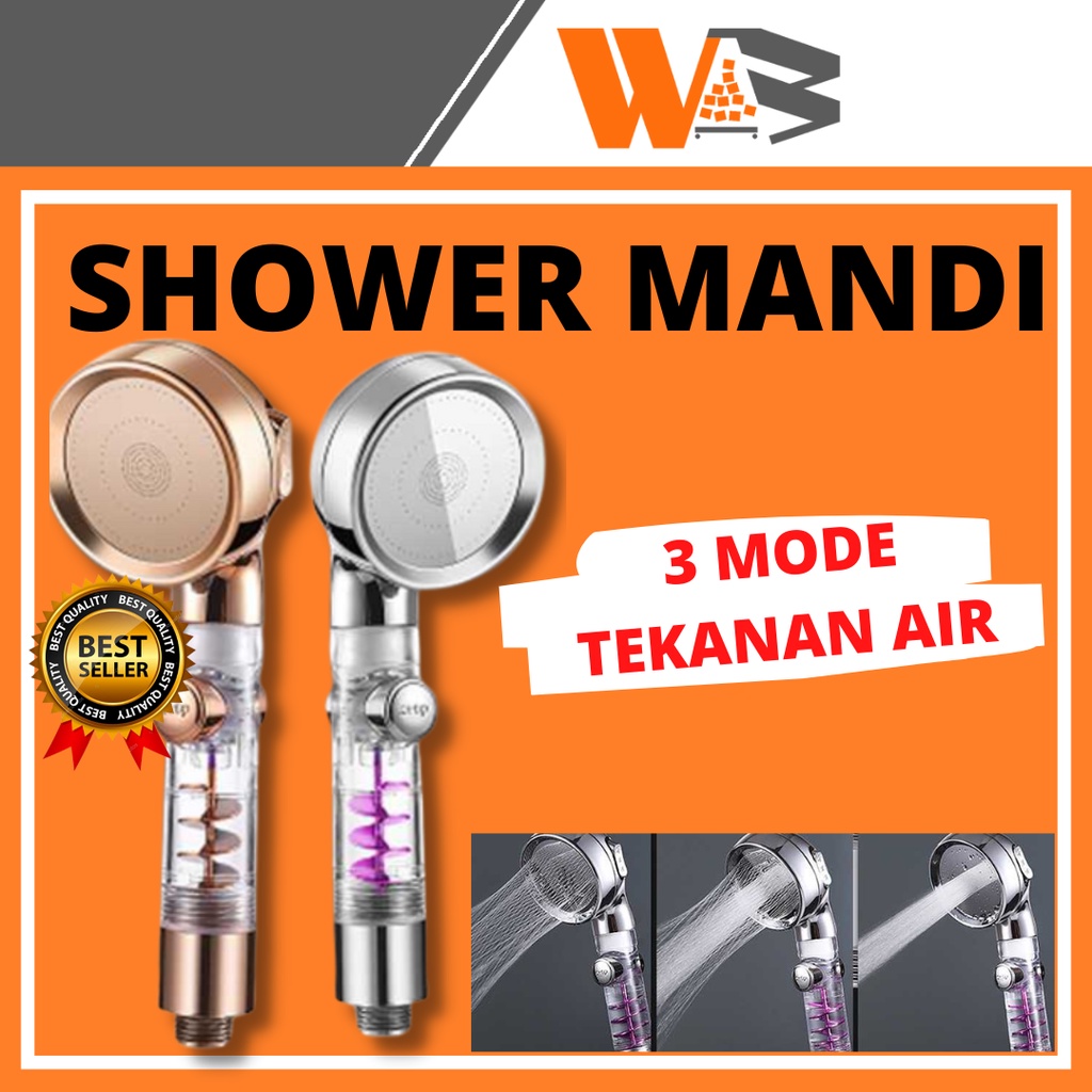 COD Kepala Shower Mandi Transparent Handheld Shower Hand Shower Hemat Air Tekanan Kencang