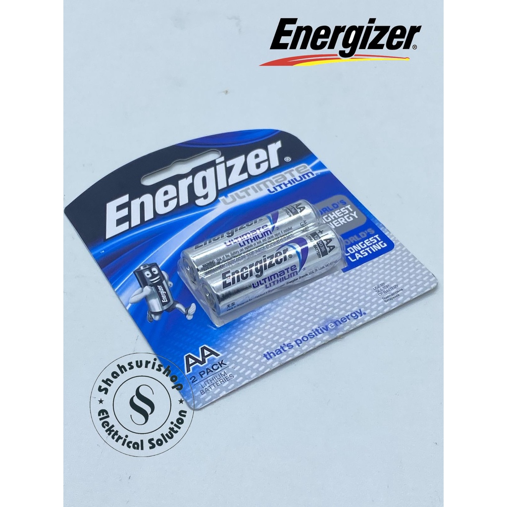 ENERGIZER ULTIMATE LITHIUM BATTERY AA 1,5 V 1.5VOLT ISI 2 BATERAI A2